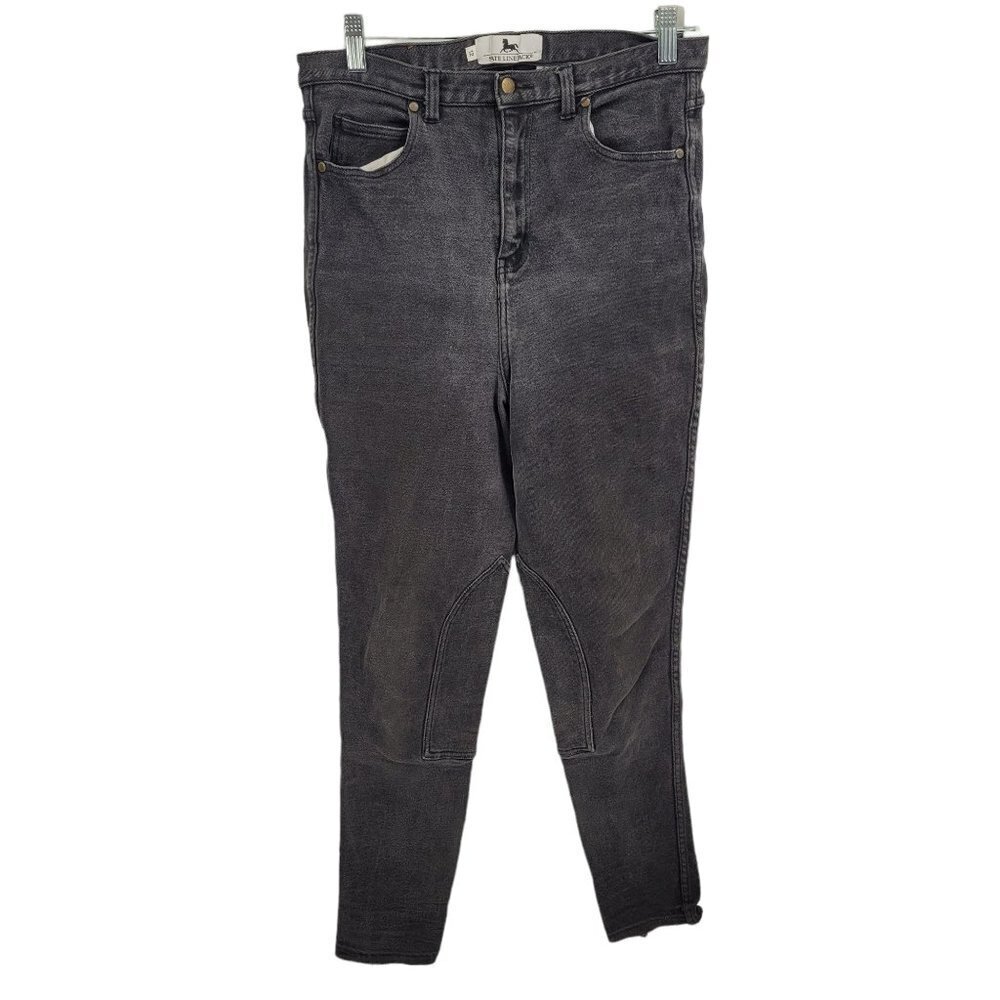 Stateline tack womens 12 black gray wash denim jeans riding pants cotton blend